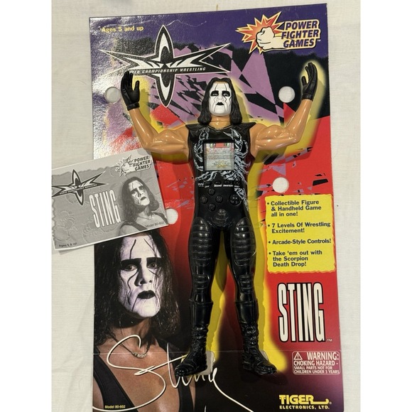 Tiger Toys Other - Vintage Sting Power Fighters WCW Electronic Handheld Wrestling Game 1999